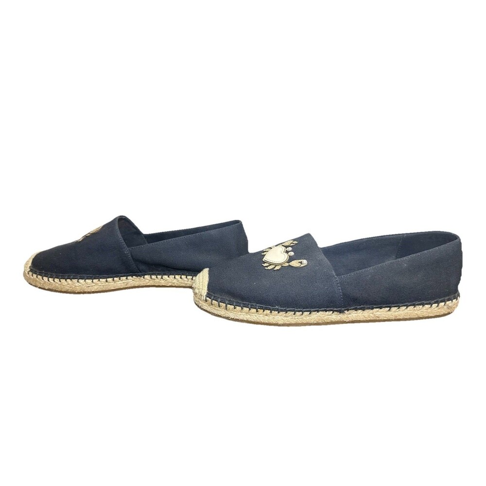 Kate Spade Beach Date Espadrilles Crab Slip On Shoes Navy Women's 7.5 - Picture 3 of 9